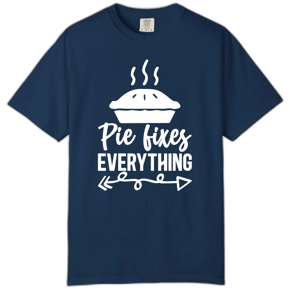 Pie Fixes Everything Statement Piece Comfort Color in Navy
