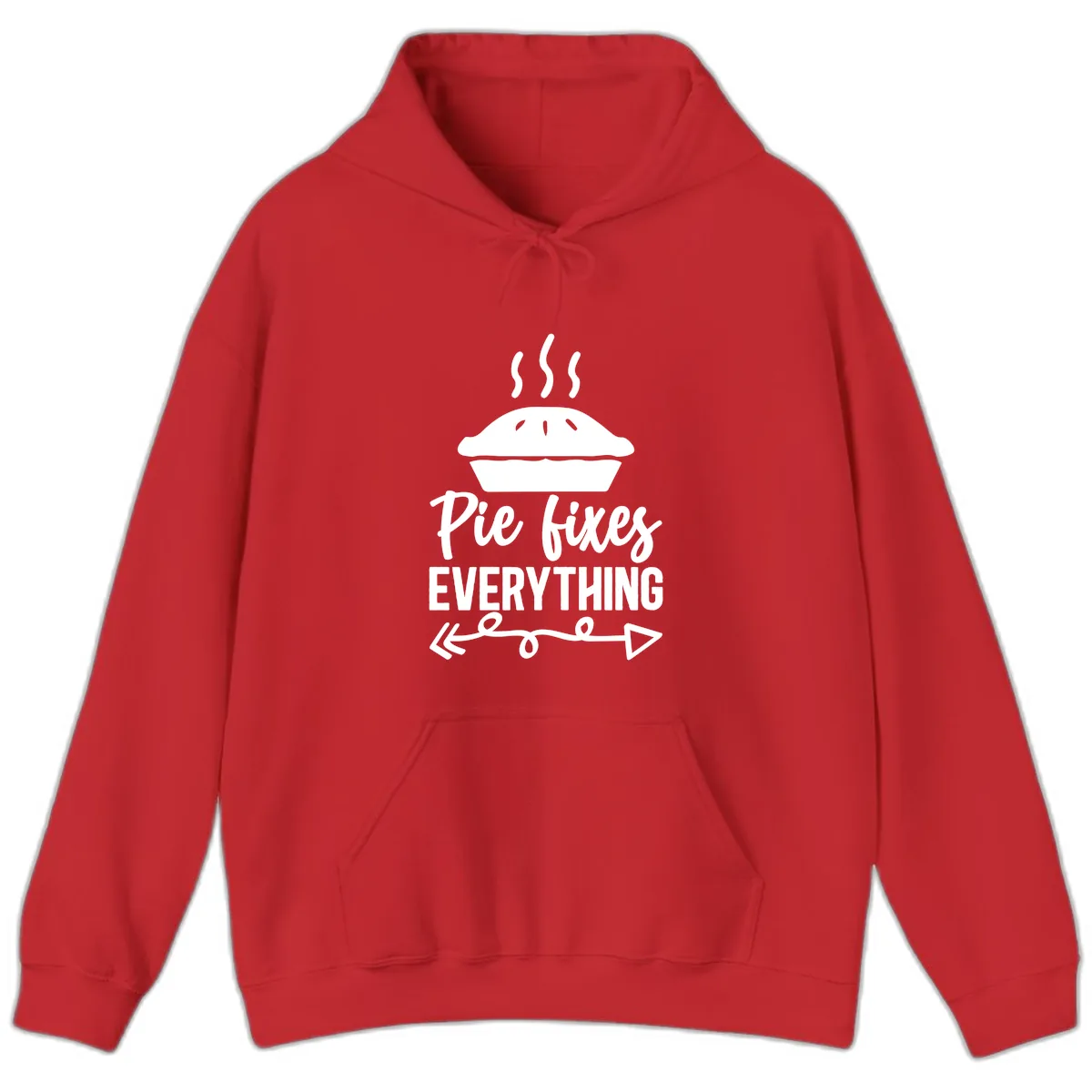 Pie Fixes Everything Statement Piece Hoodie in Red