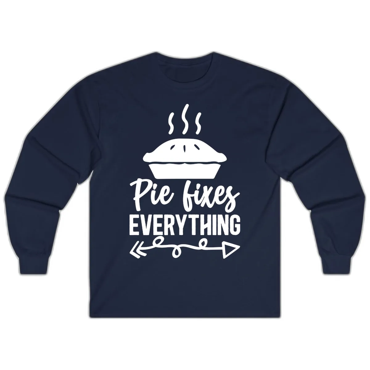 Pie Fixes Everything Statement Piece Long Sleeve in Navy