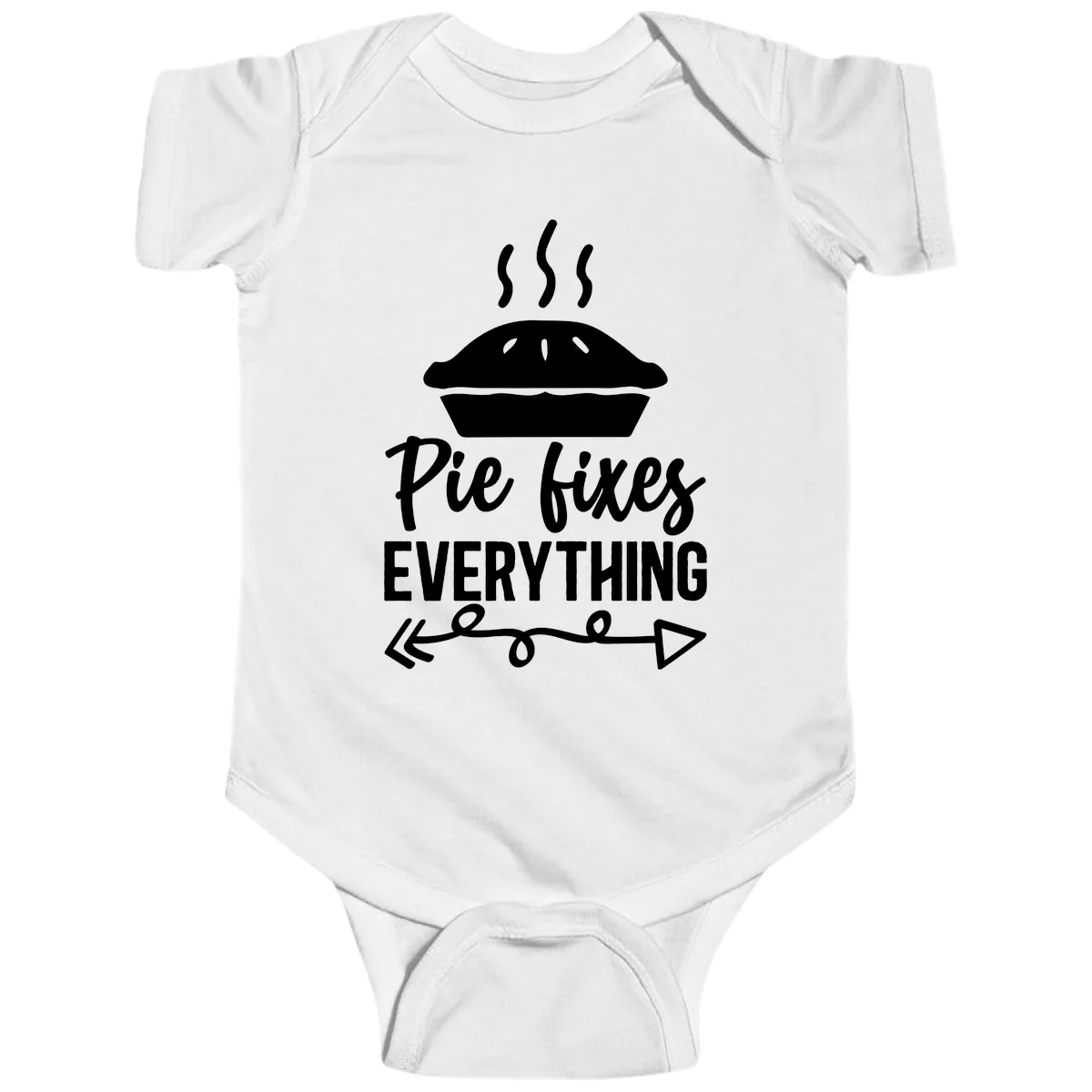 Pie Fixes Everything Statement Piece Baby Onesie in White