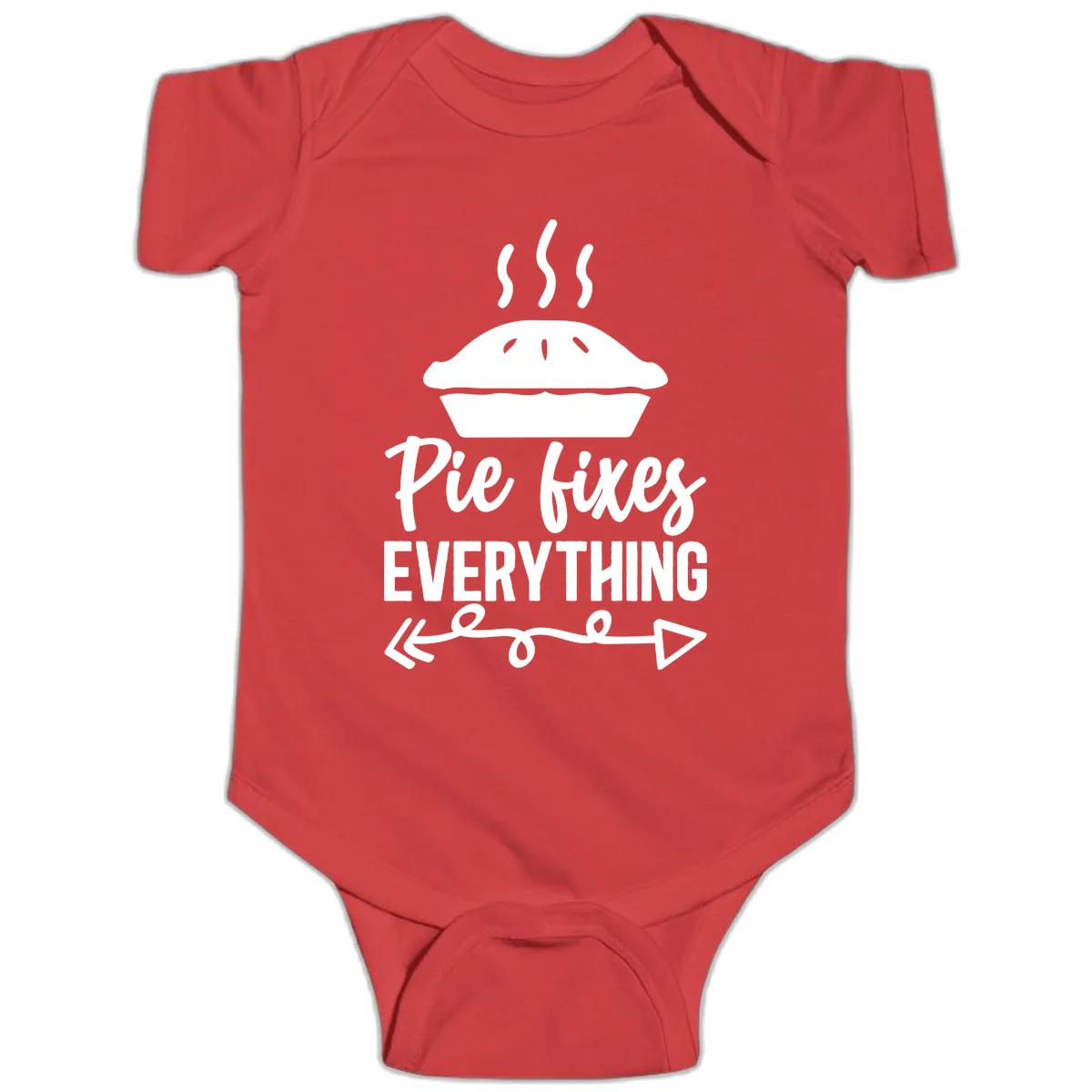 Pie Fixes Everything Statement Piece Baby Onesie in Red