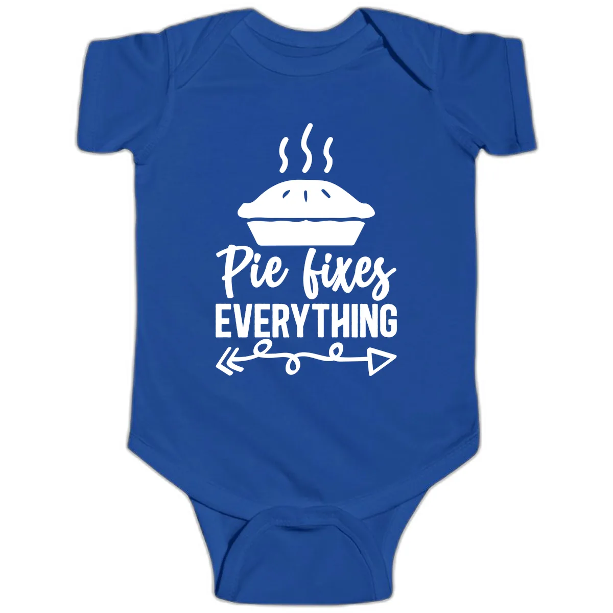 Pie Fixes Everything Statement Piece Baby Onesie in Royal