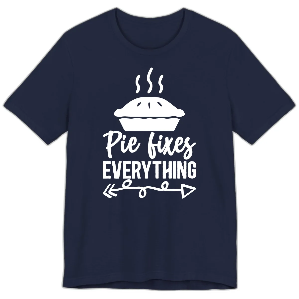 Pie Fixes Everything Statement Piece Premium T-Shirt in Navy