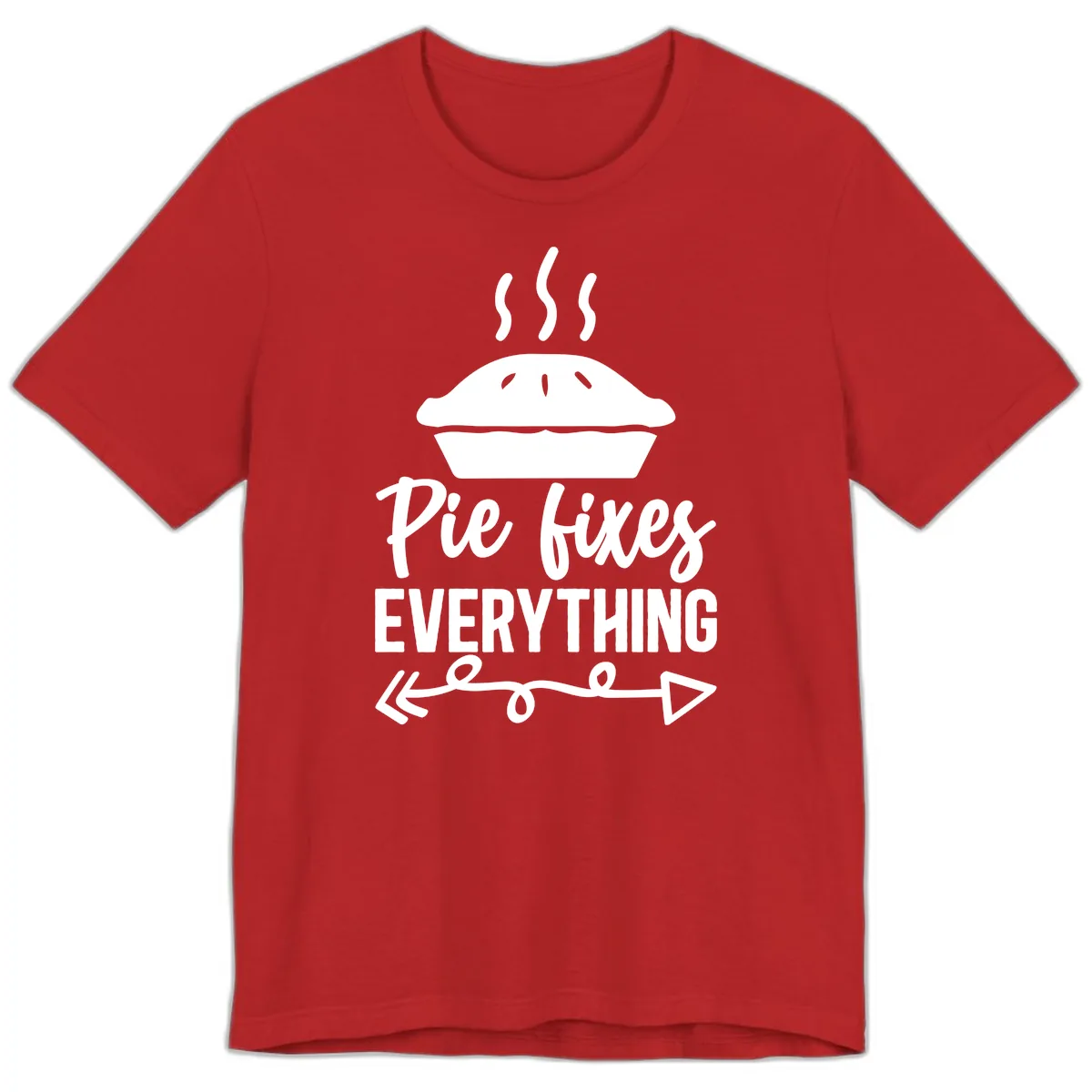 Pie Fixes Everything Statement Piece Premium T-Shirt in Red
