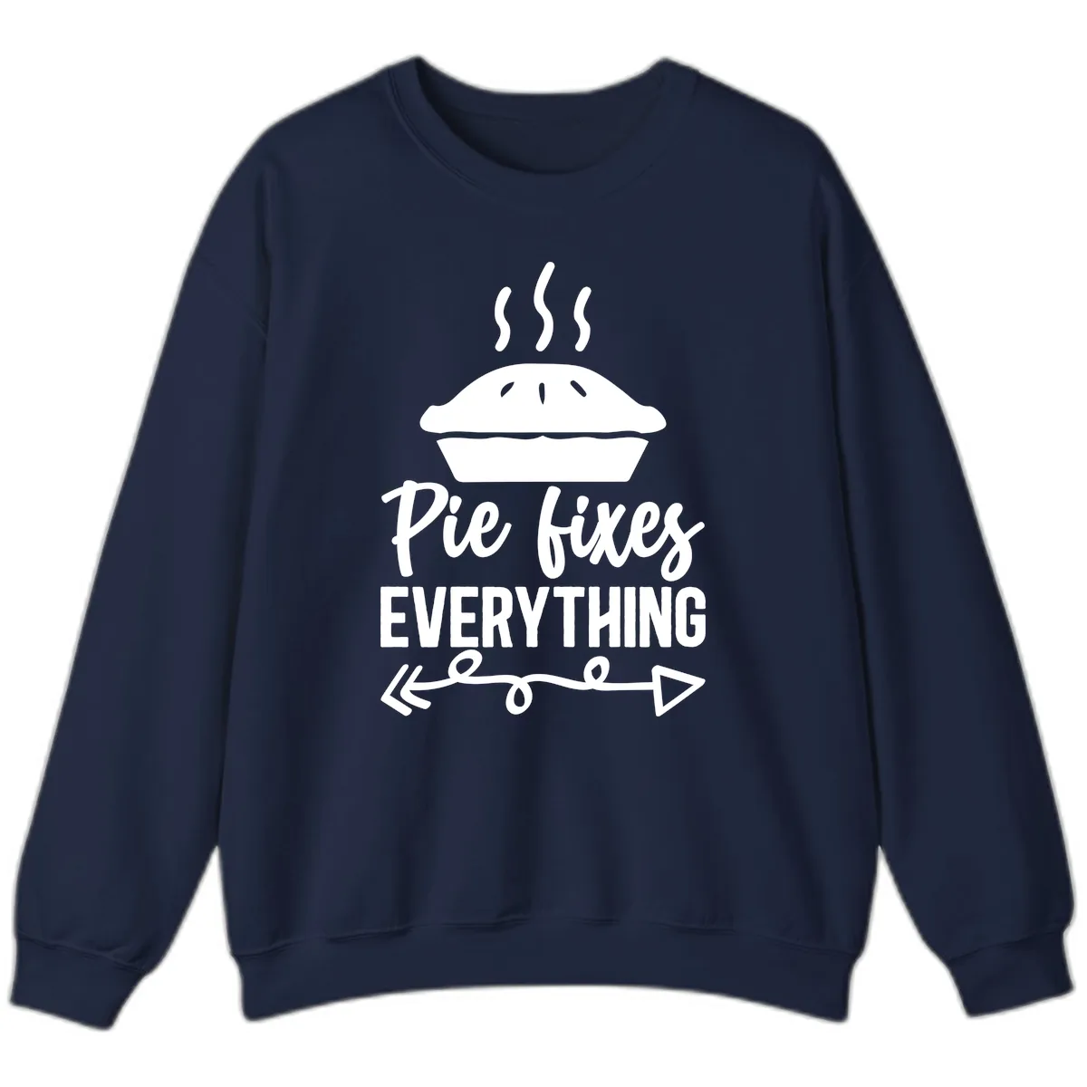 Pie Fixes Everything Statement Piece Sweatshirt in Navy