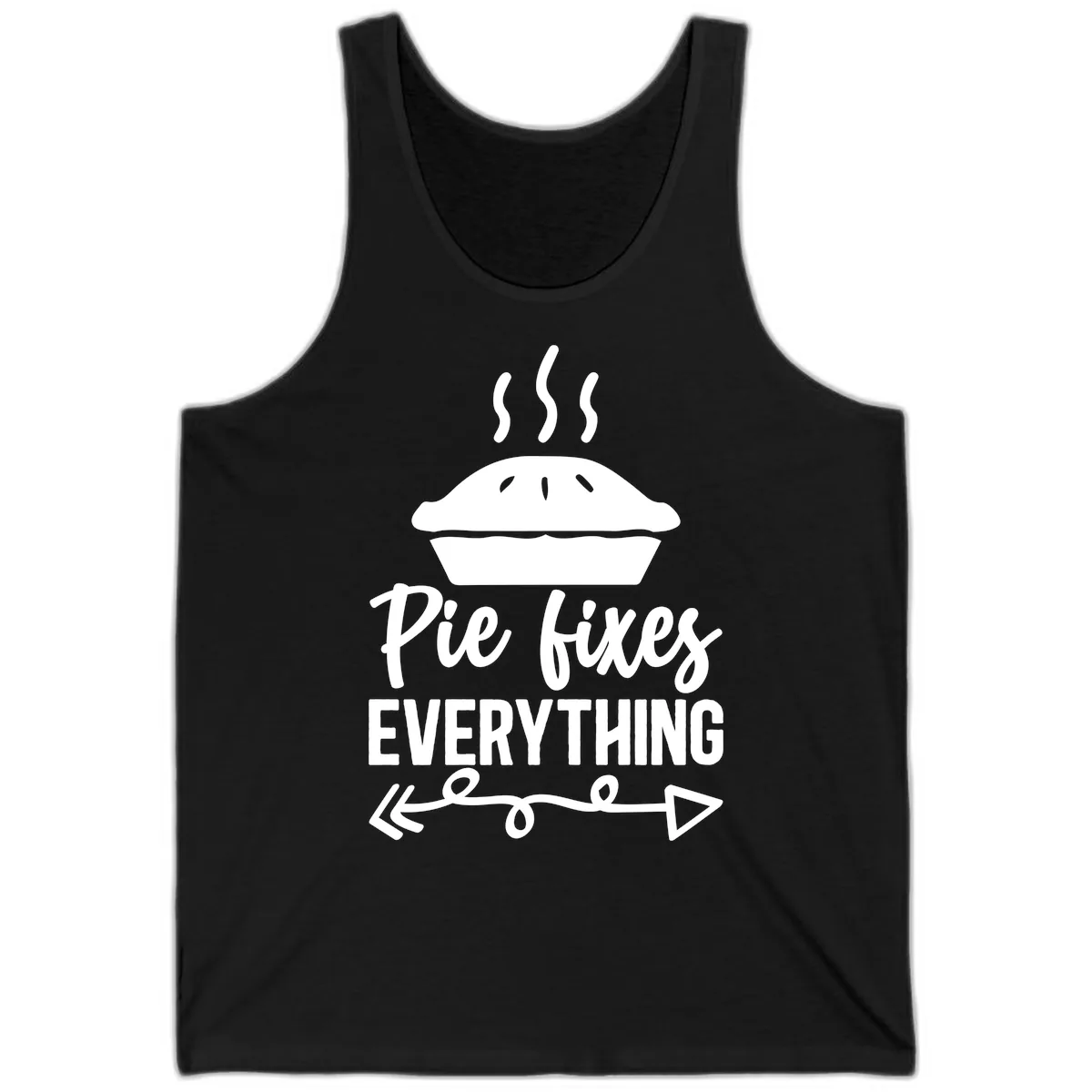 Pie Fixes Everything Statement Piece Tank in Black