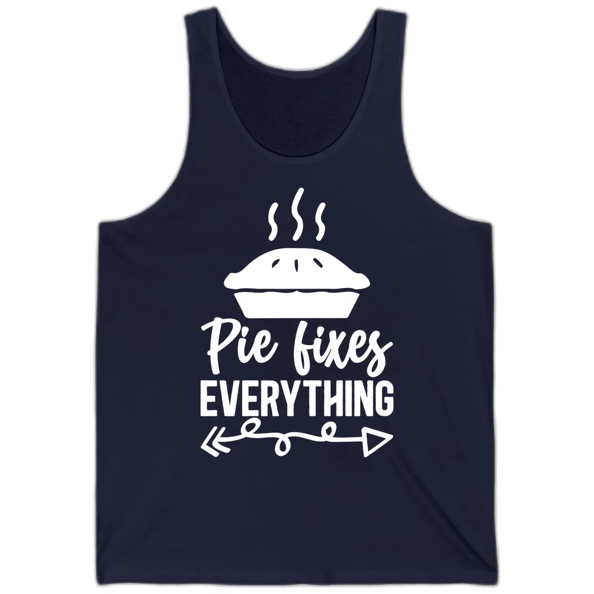 Pie Fixes Everything Statement Piece Tank in Navy