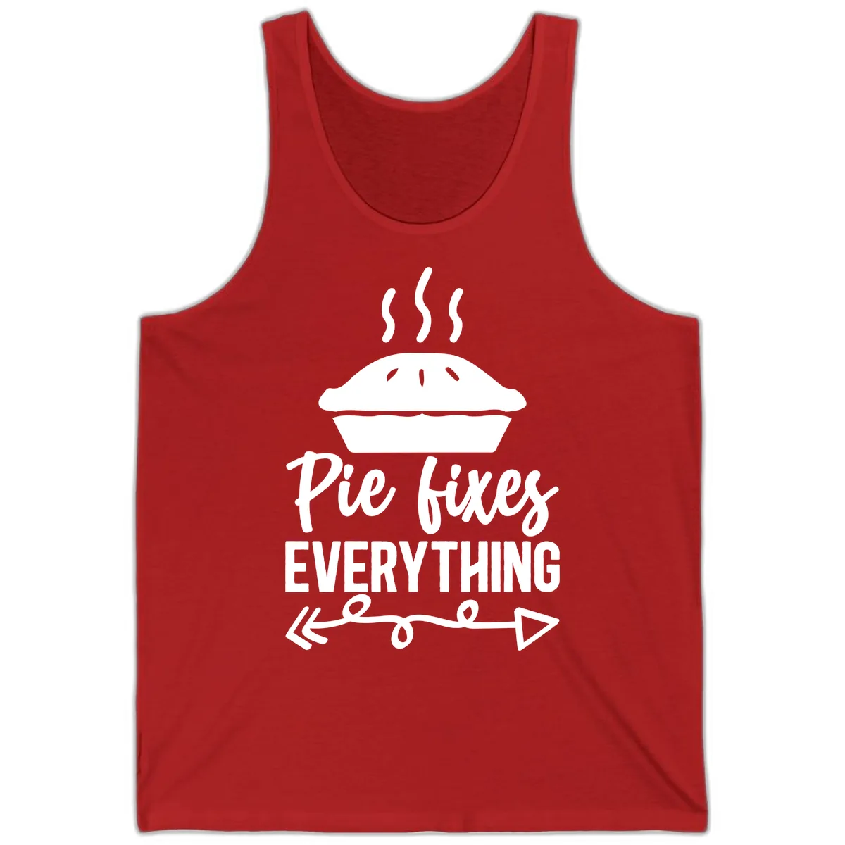 Pie Fixes Everything Statement Piece Tank in Red