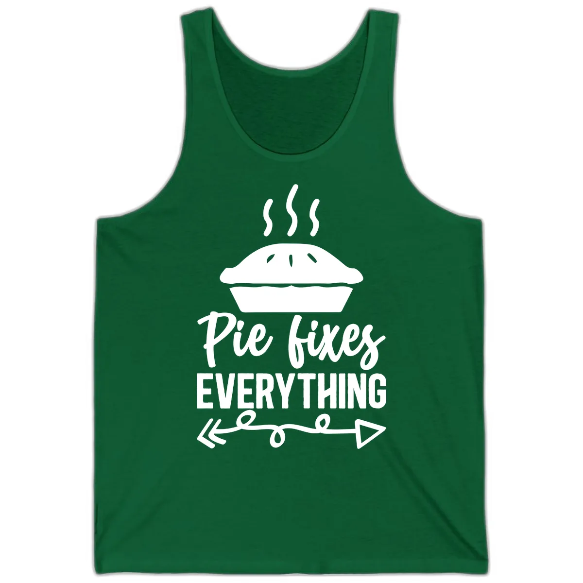 Pie Fixes Everything Statement Piece Tank in Kelly