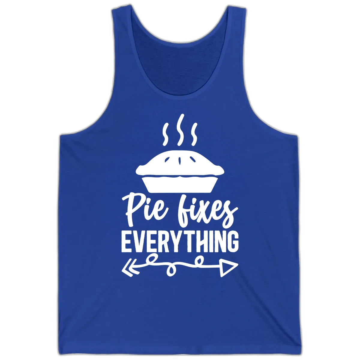 Pie Fixes Everything Statement Piece Tank in True Royal