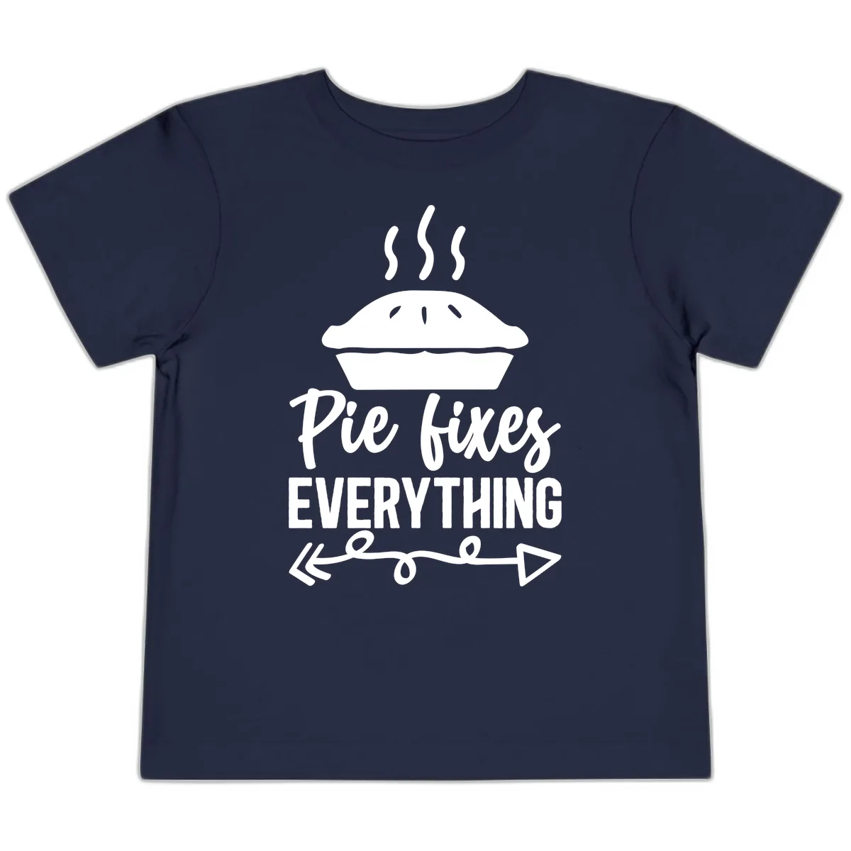 Pie Fixes Everything Statement Piece Toddler T-Shirt in Navy