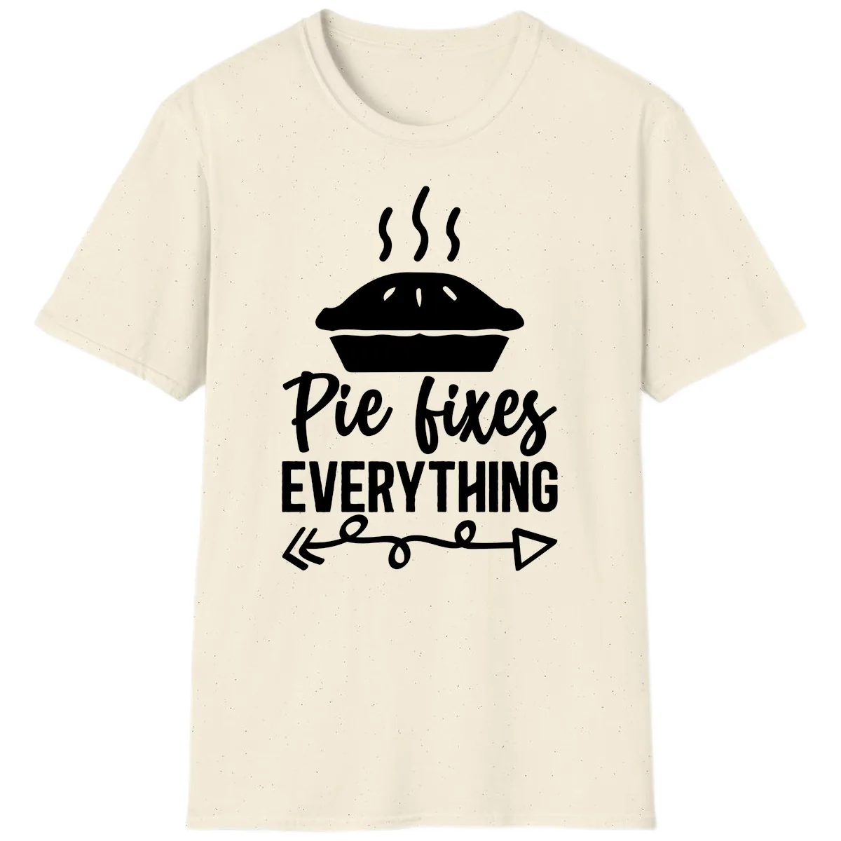 Pie Fixes Everything Statement Piece T-Shirt in Natural