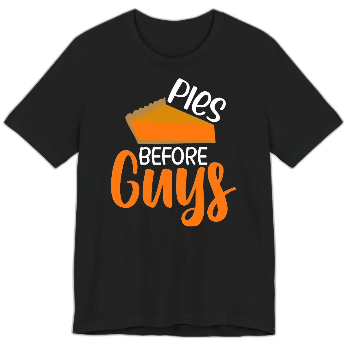 Pies Before Guys Thanksgiving Graphic Premium T-Shirt in Black