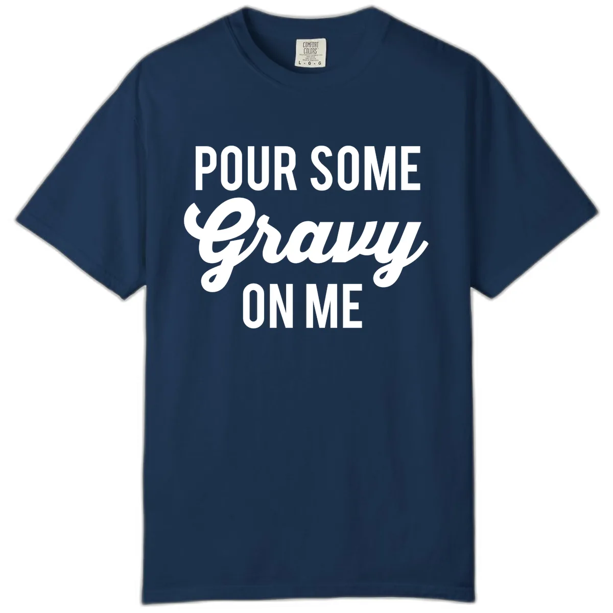 Pour Some Gravy On Me Thanksgiving Comfort Color in Navy