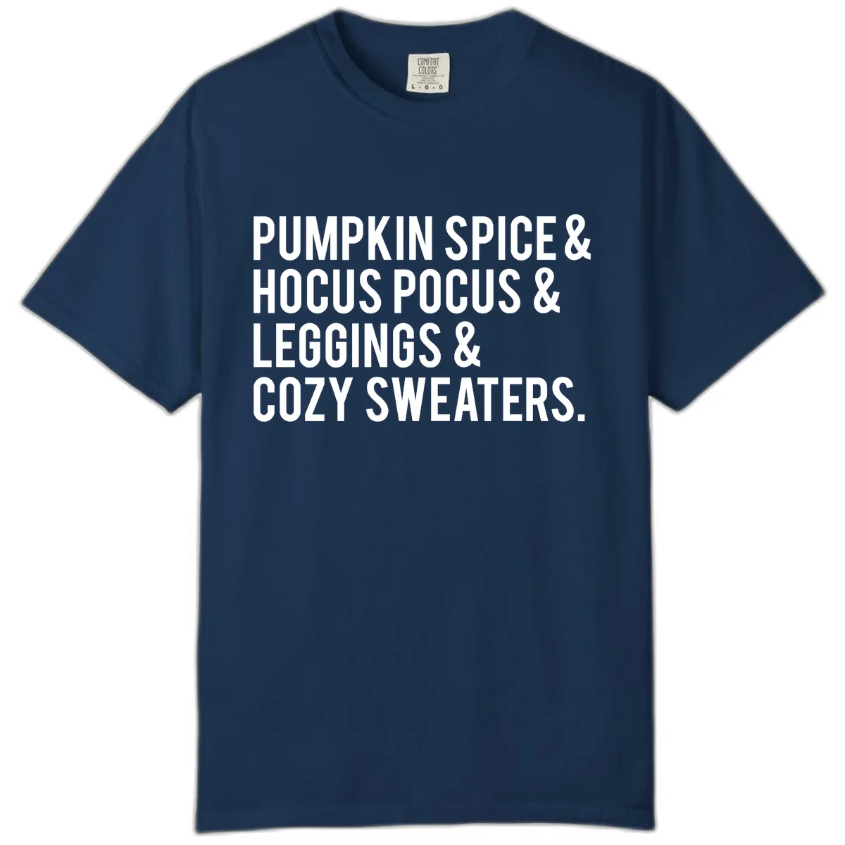 Pumpkin Spice And Everything Nice Comfort Color in Navy