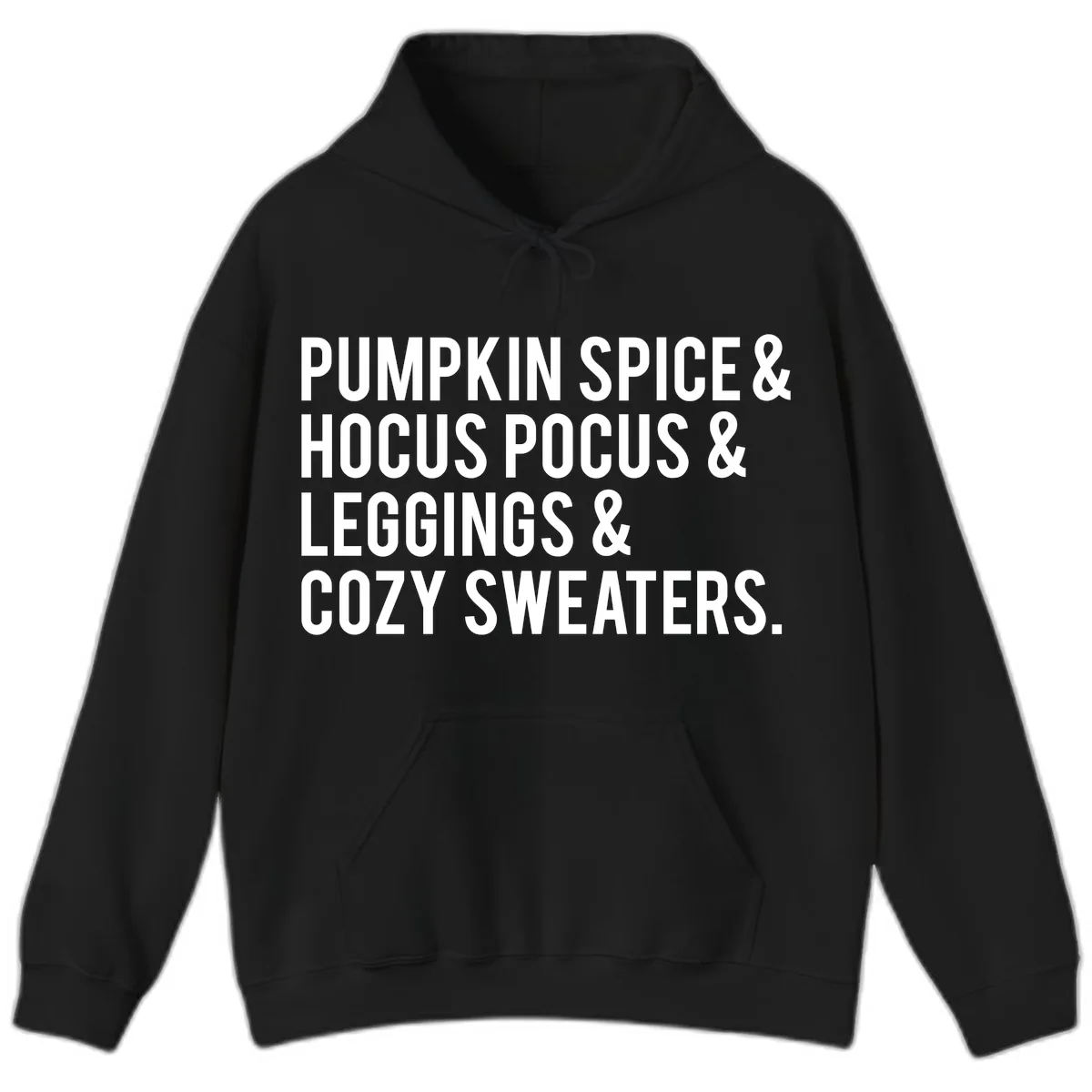 Pumpkin Spice And Everything Nice Hoodie in Black