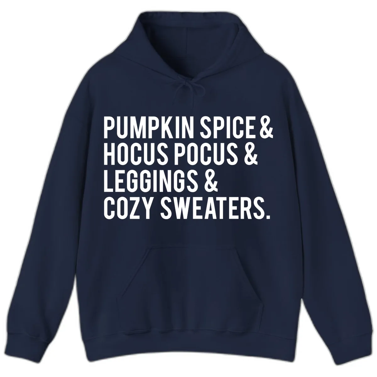 Pumpkin Spice And Everything Nice Hoodie in Navy