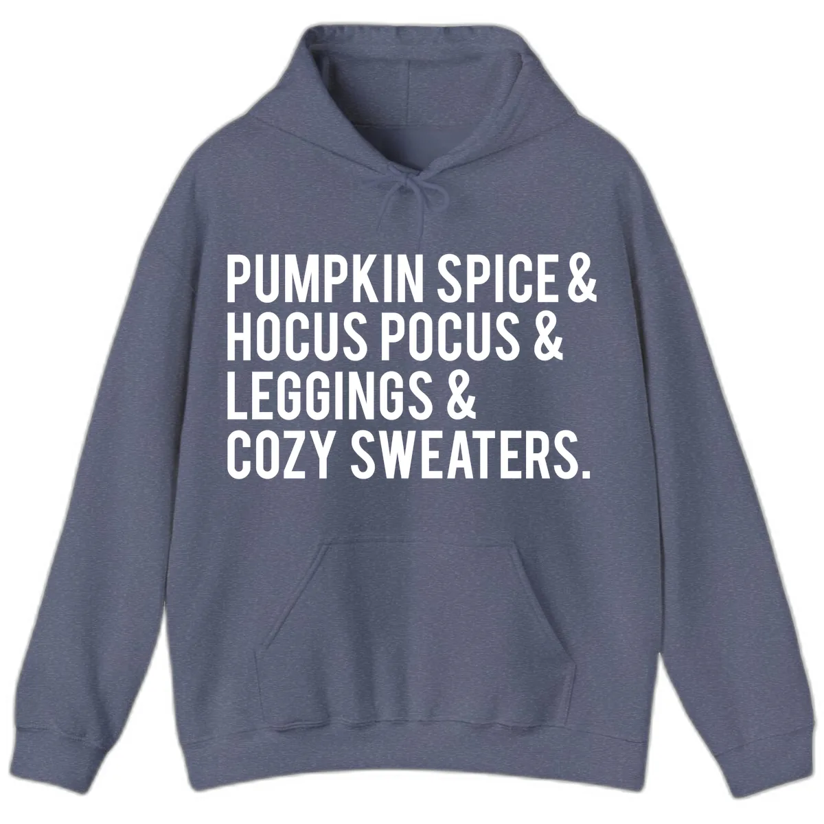 Pumpkin Spice And Everything Nice Hoodie in Heather Navy