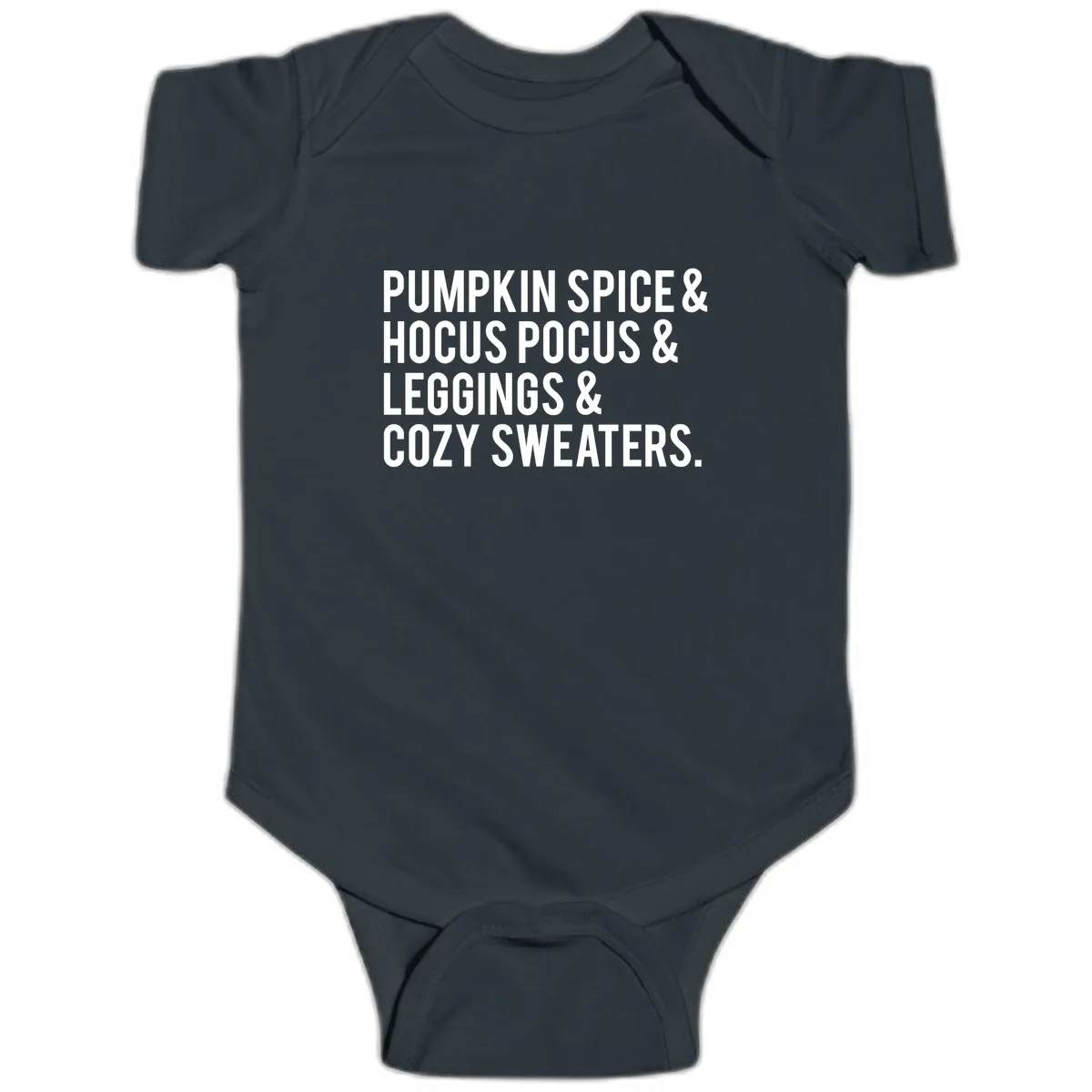 Pumpkin Spice And Everything Nice Baby Onesie in Black