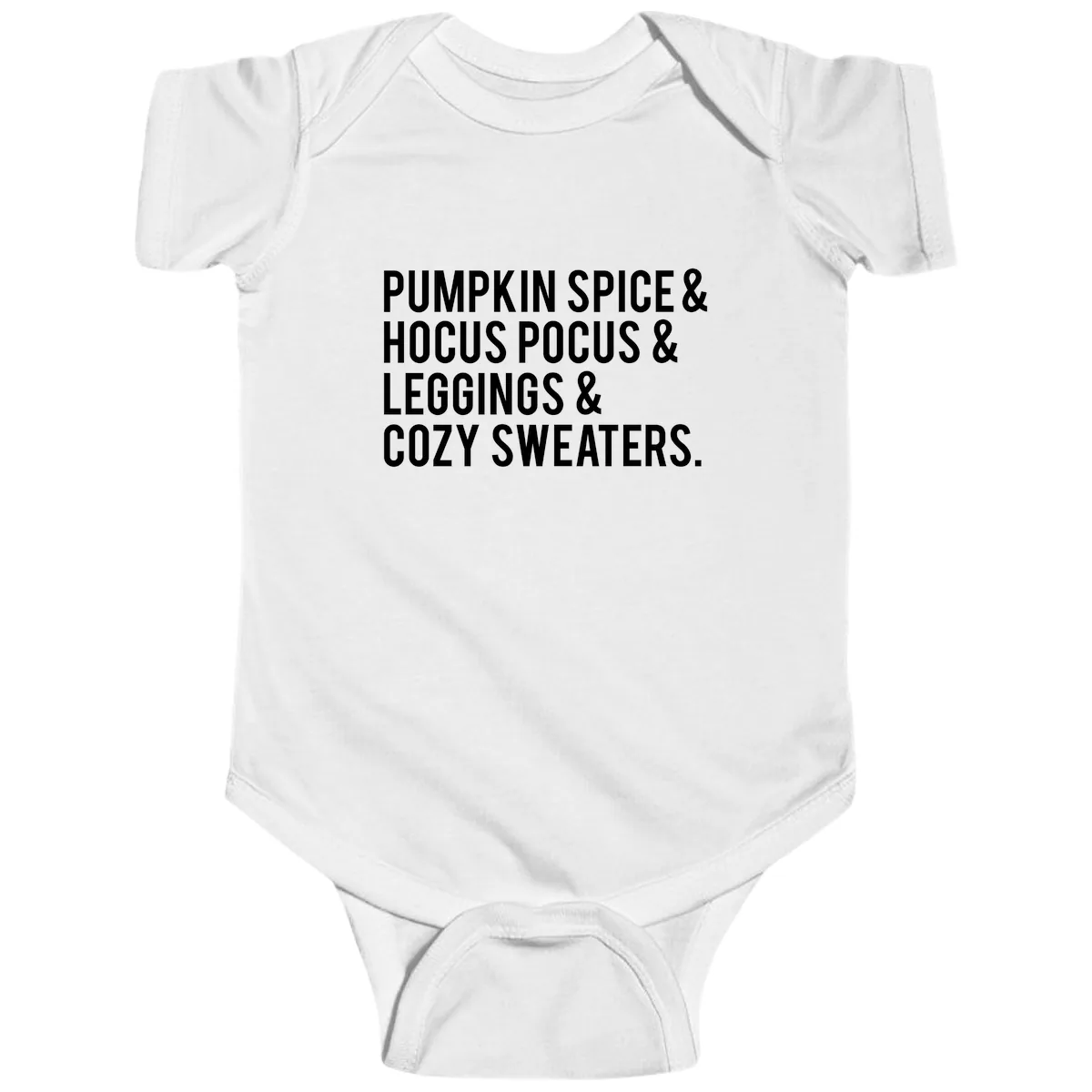 Pumpkin Spice And Everything Nice Baby Onesie in White
