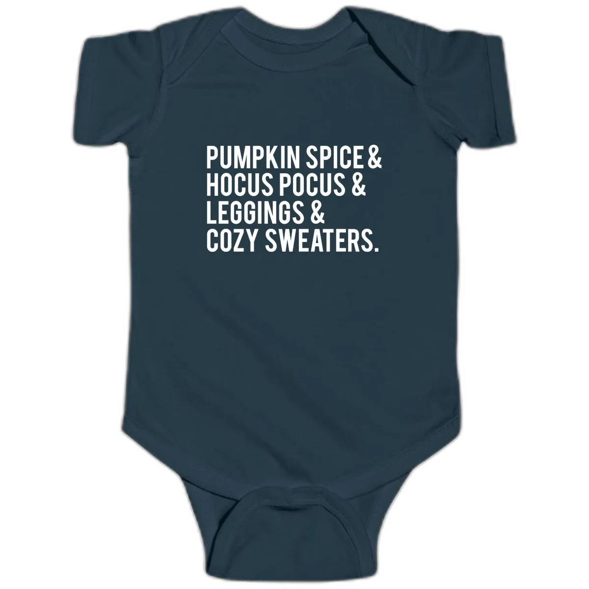 Pumpkin Spice And Everything Nice Baby Onesie in Navy