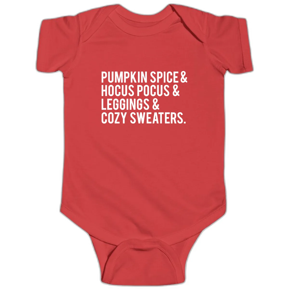 Pumpkin Spice And Everything Nice Baby Onesie in Red