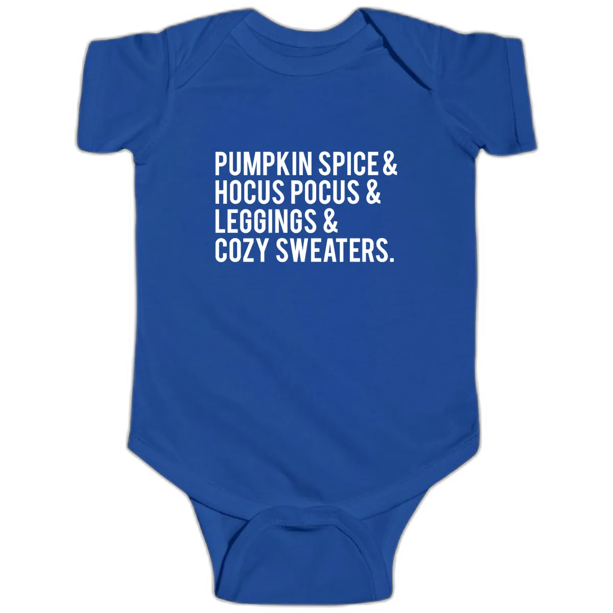 Pumpkin Spice And Everything Nice Baby Onesie in Royal