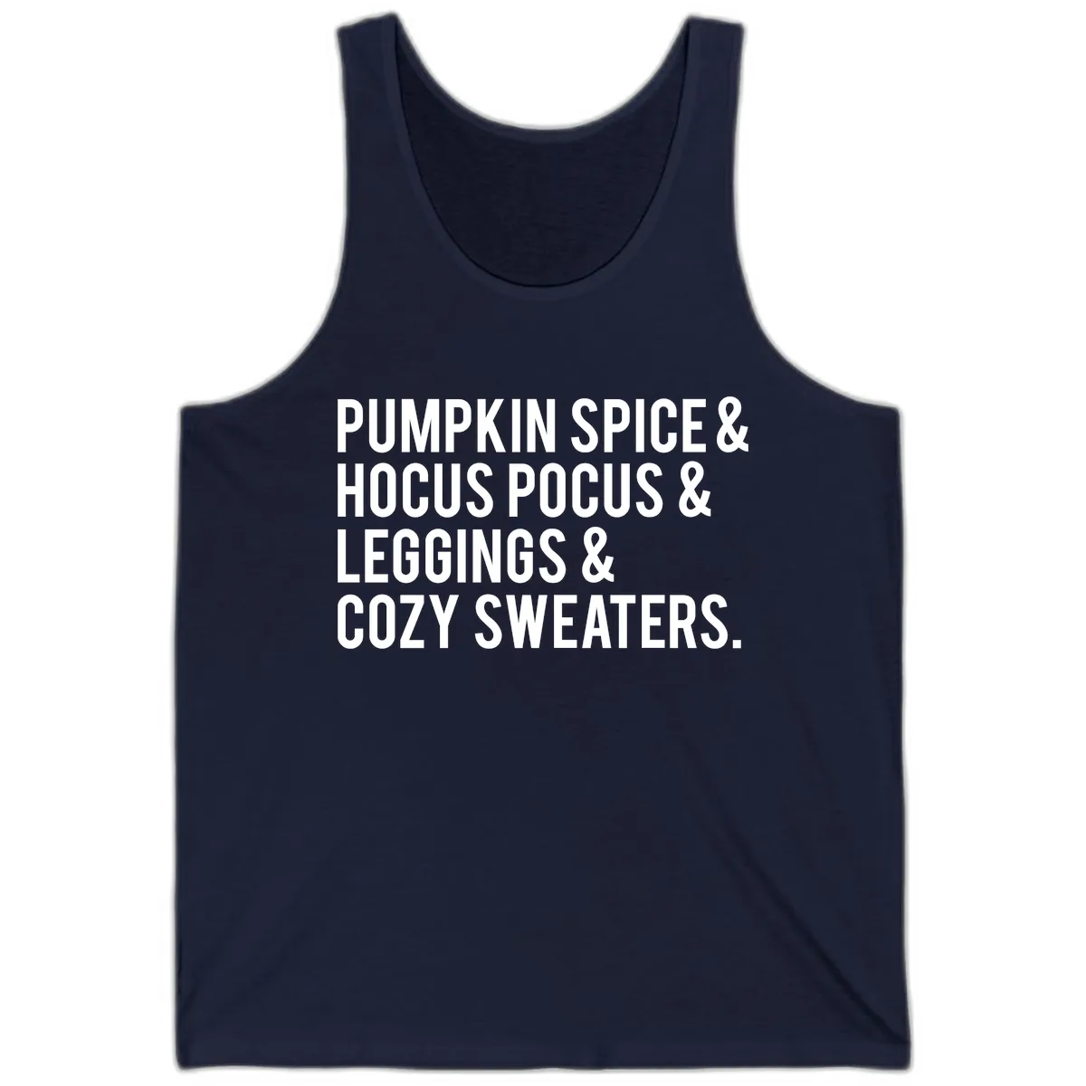 Pumpkin Spice And Everything Nice Tank in Navy