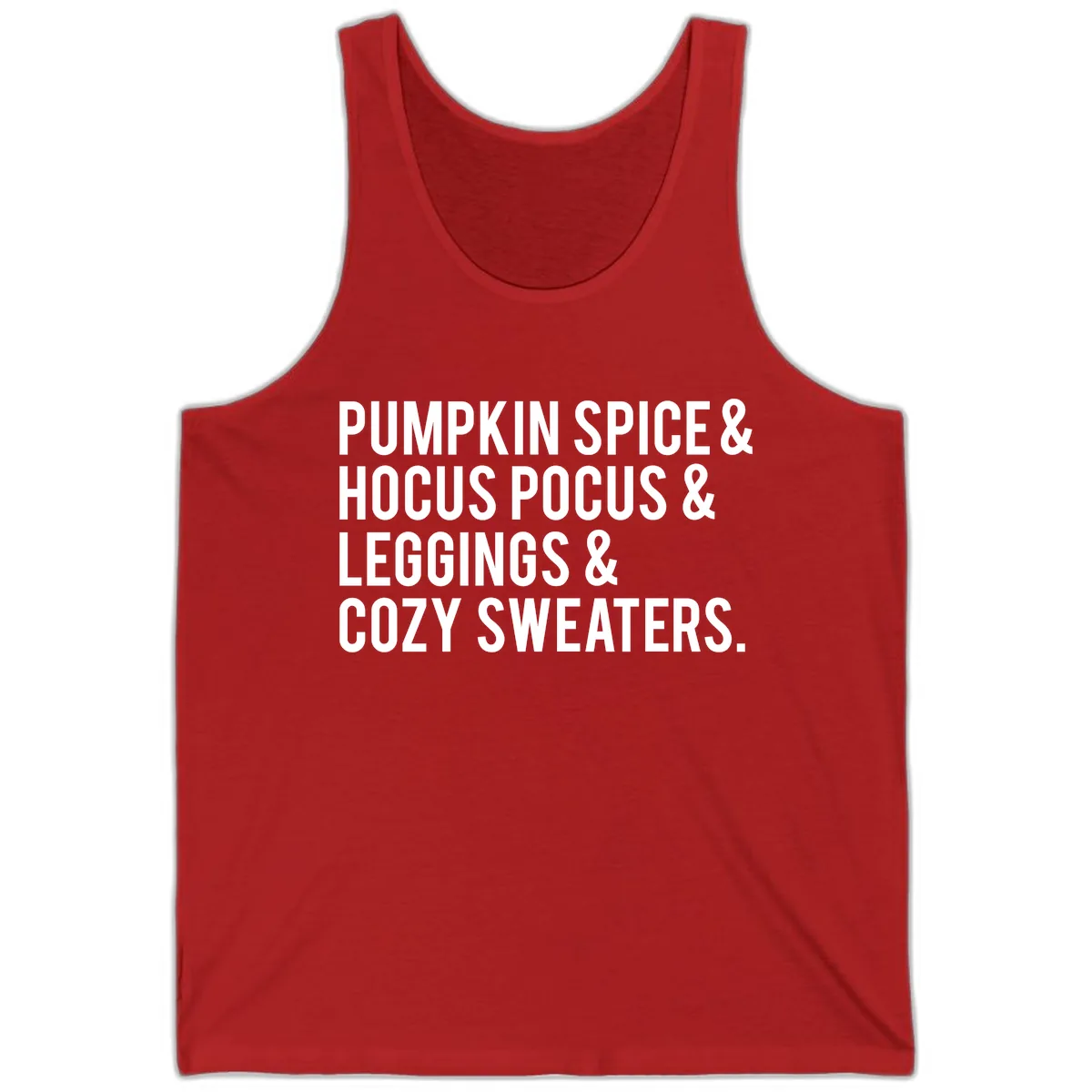 Pumpkin Spice And Everything Nice Tank in Red