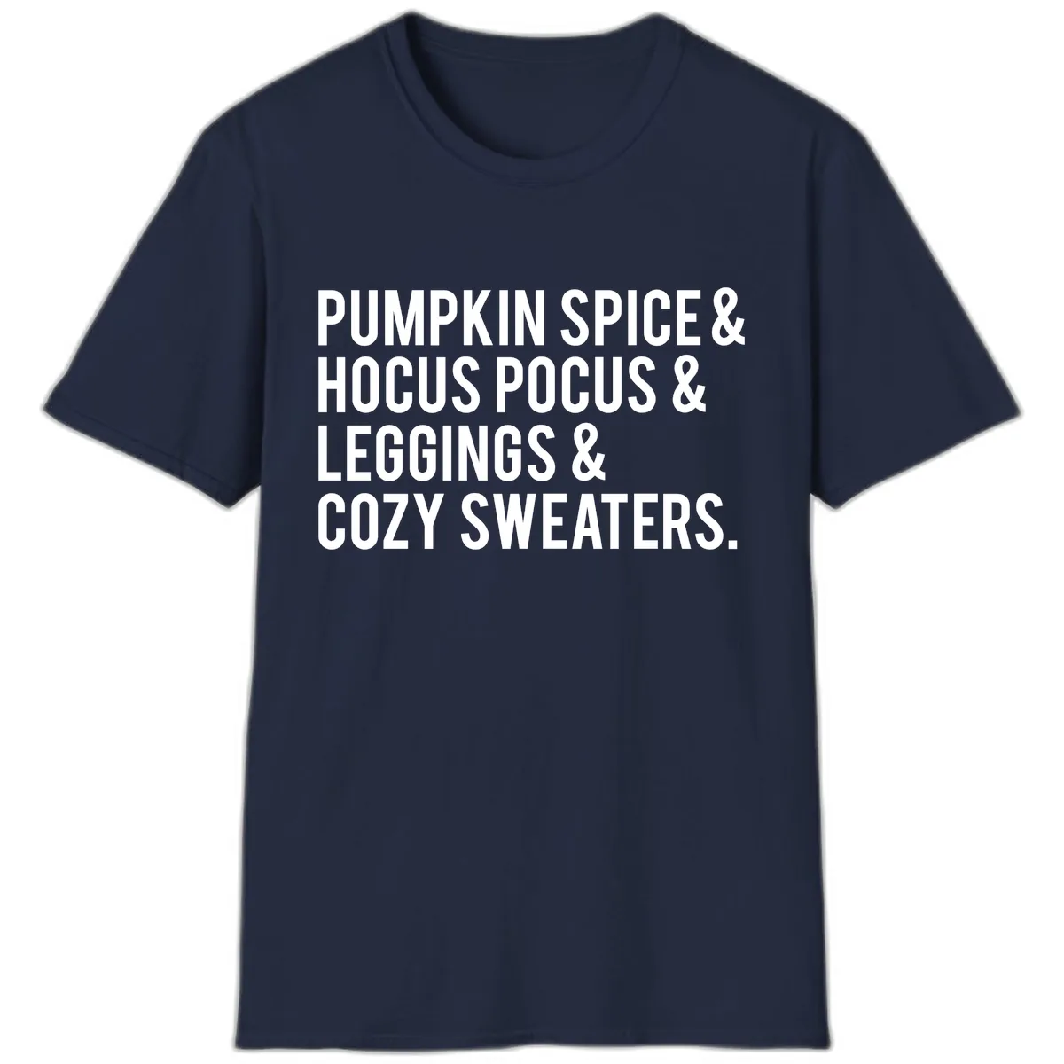 Pumpkin Spice And Everything Nice T-Shirt in Navy