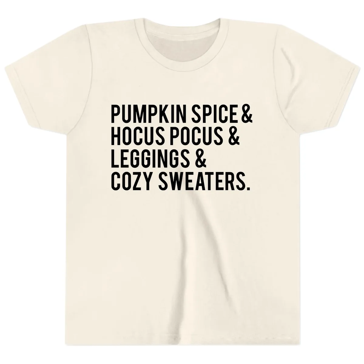 Pumpkin Spice And Everything Nice Youth T-Shirt in Natural