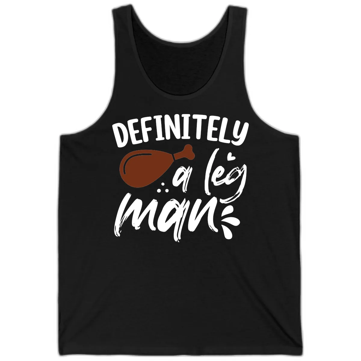 Definitely A Leg Man Turkey Graphic Tank in Black