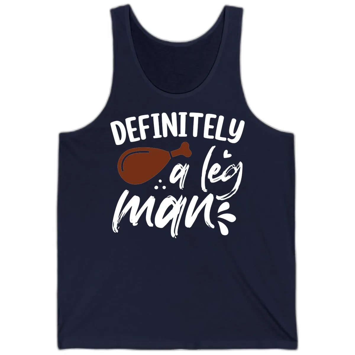 Definitely A Leg Man Turkey Graphic Tank in Navy