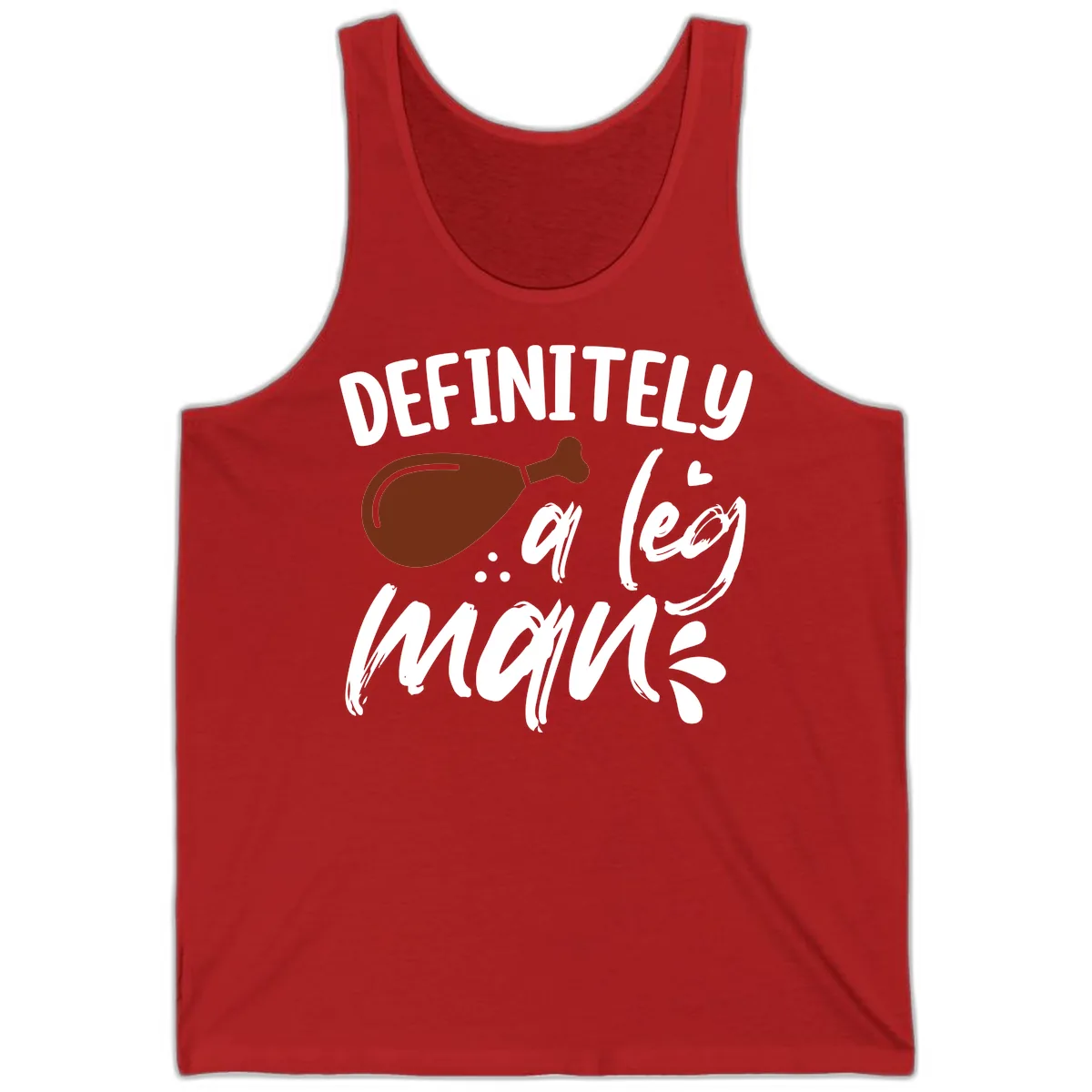 Definitely A Leg Man Turkey Graphic Tank in Red