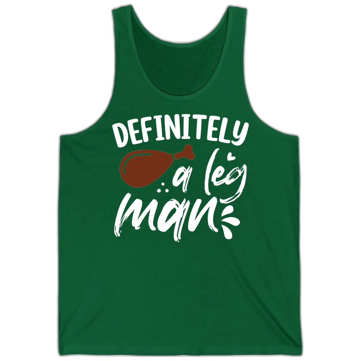 Definitely A Leg Man Turkey Graphic Tank in Kelly
