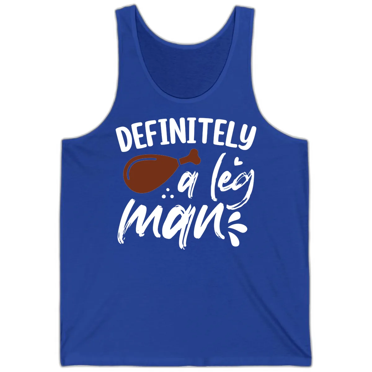 Definitely A Leg Man Turkey Graphic Tank in True Royal