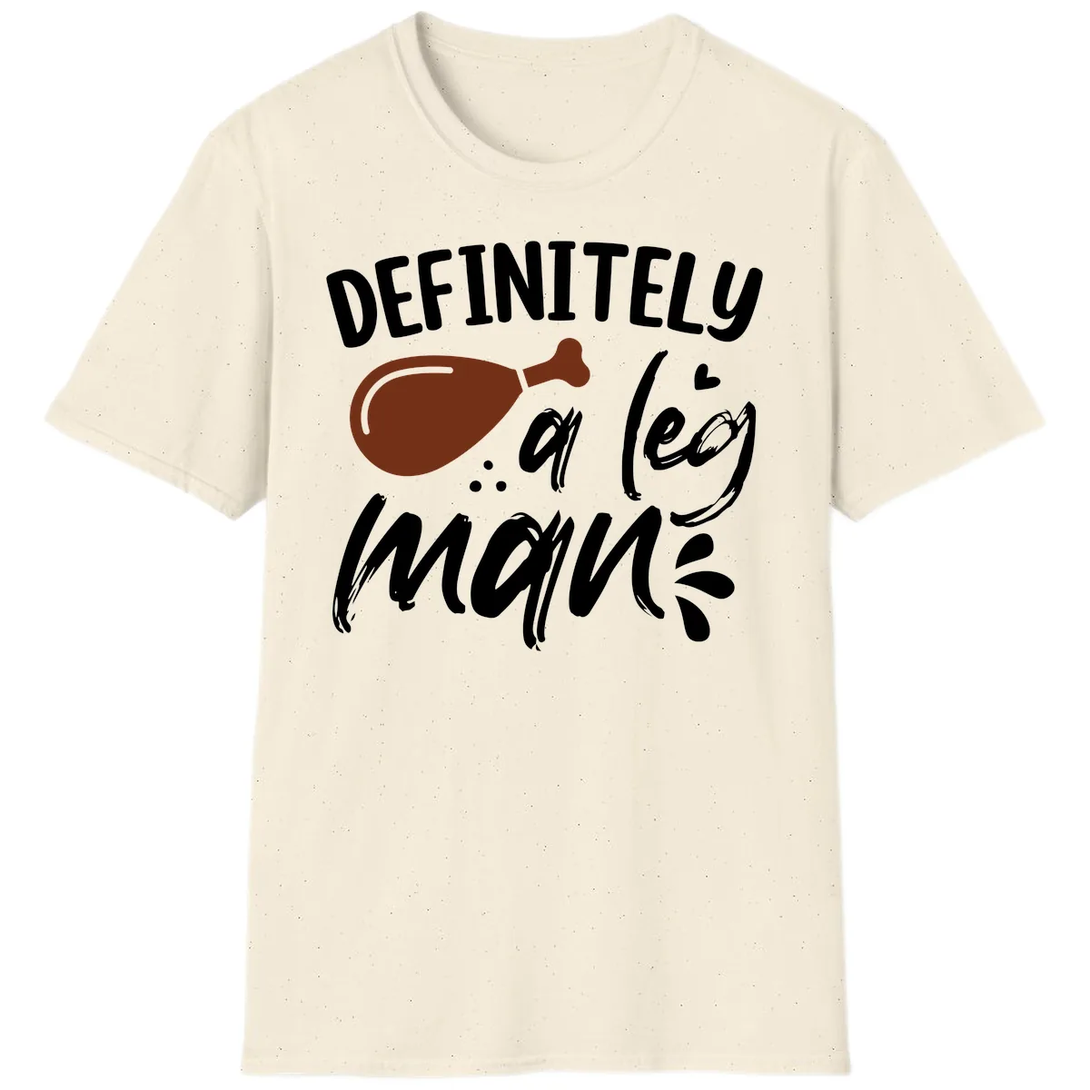 Definitely A Leg Man Turkey Graphic T-Shirt in Natural