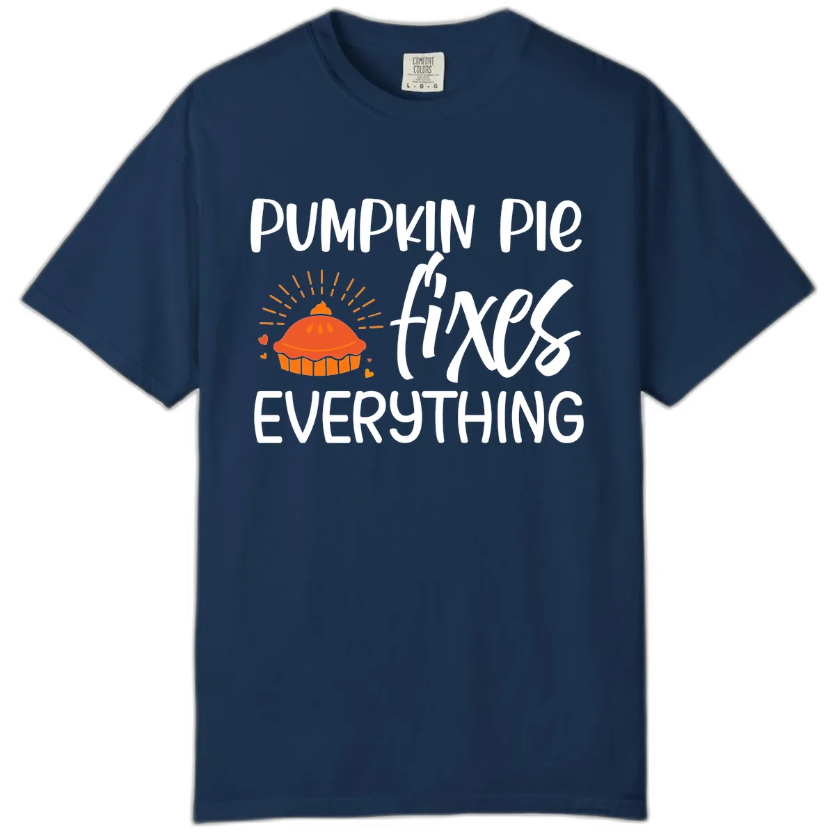 Pumpkin Pie Fixes Everything Comfort Color in Navy