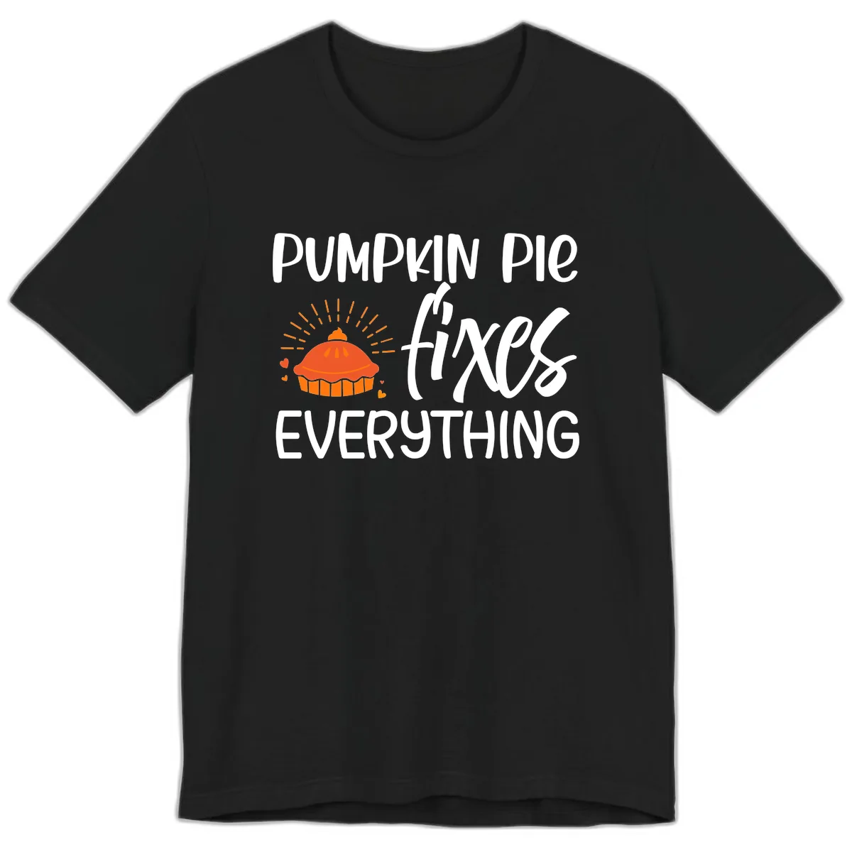 Pumpkin Pie Fixes Everything Premium T-Shirt in Black