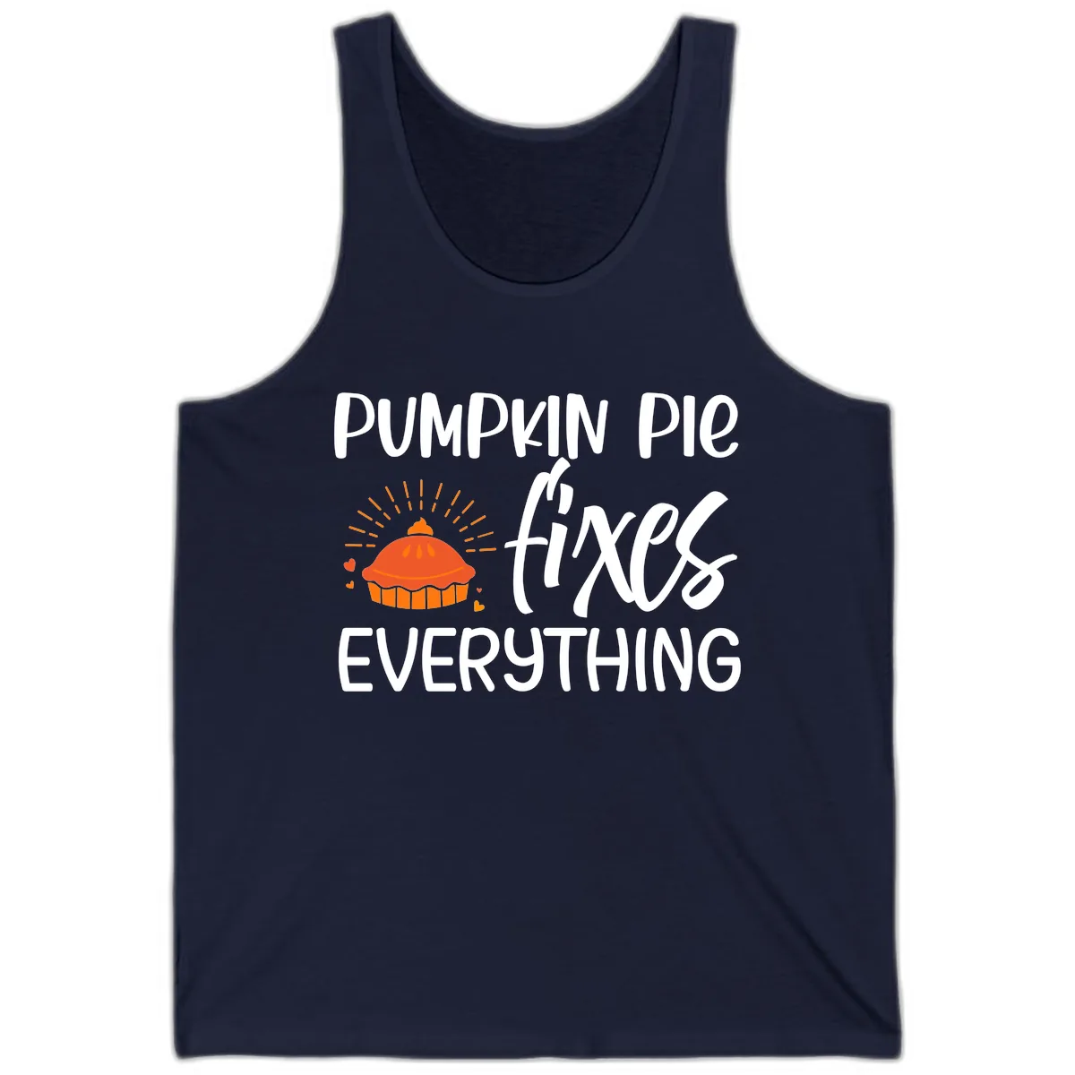 Pumpkin Pie Fixes Everything Tank in Navy