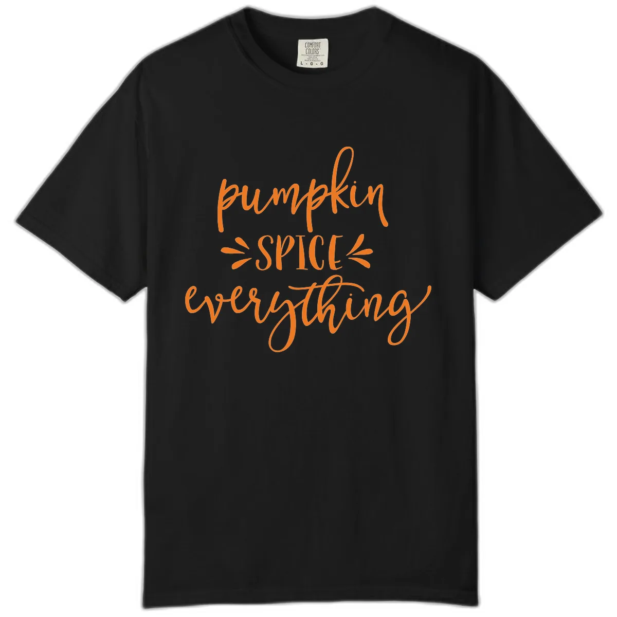 Pumpkin Spice Everything Fall Theme Comfort Color in Black