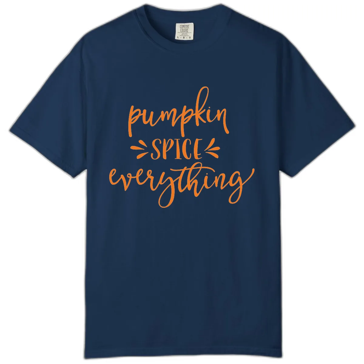 Pumpkin Spice Everything Fall Theme Comfort Color in Navy