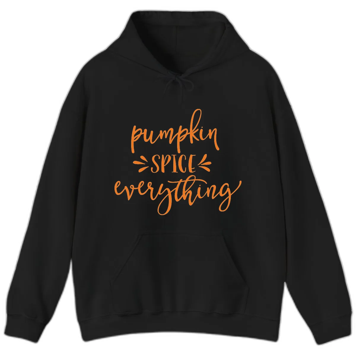 Pumpkin Spice Everything Fall Theme Hoodie in Black