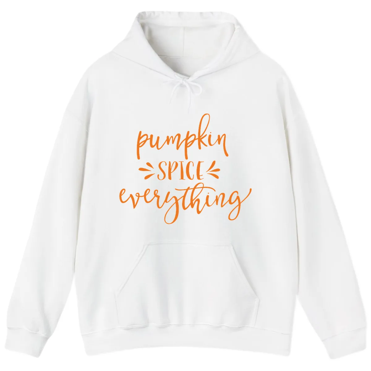 Pumpkin Spice Everything Fall Theme Hoodie in White