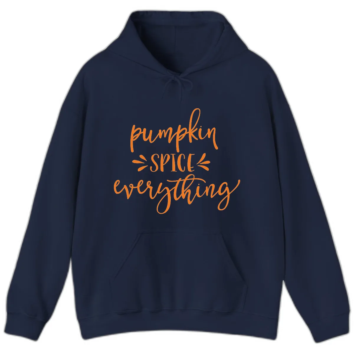 Pumpkin Spice Everything Fall Theme Hoodie in Navy