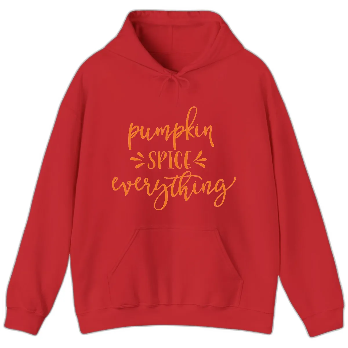 Pumpkin Spice Everything Fall Theme Hoodie in Red