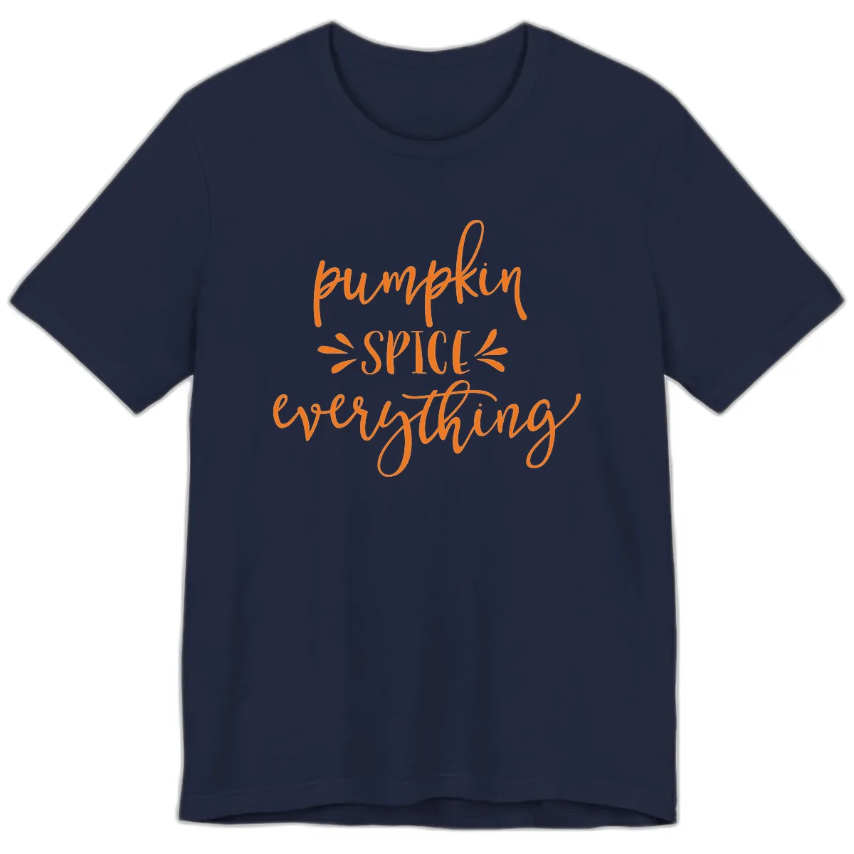 Pumpkin Spice Everything Fall Theme Premium T-Shirt in Navy