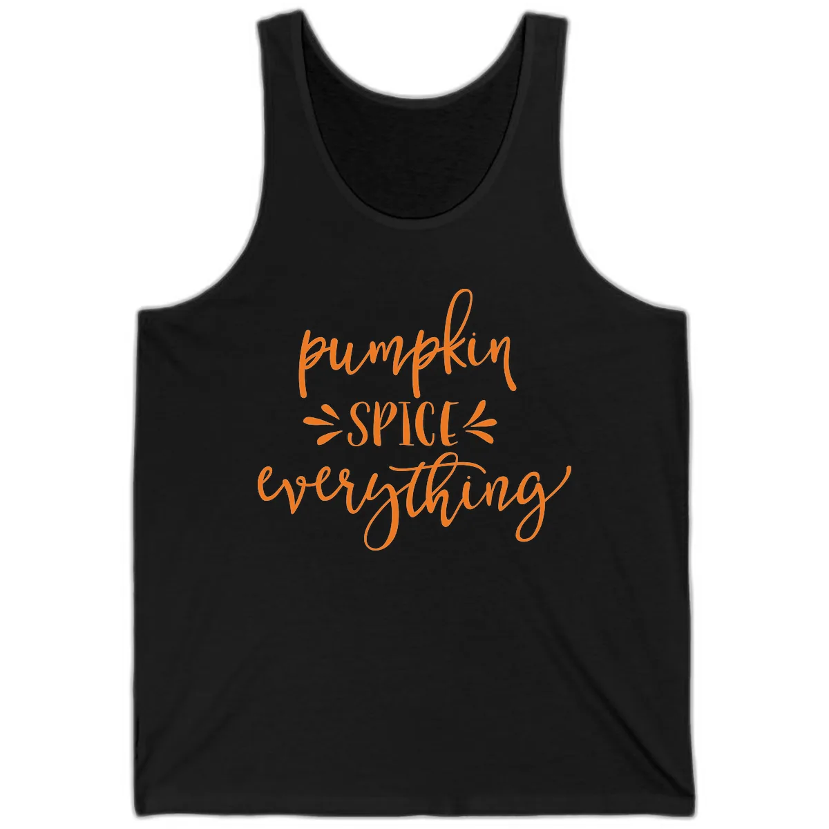 Pumpkin Spice Everything Fall Theme Tank in Black