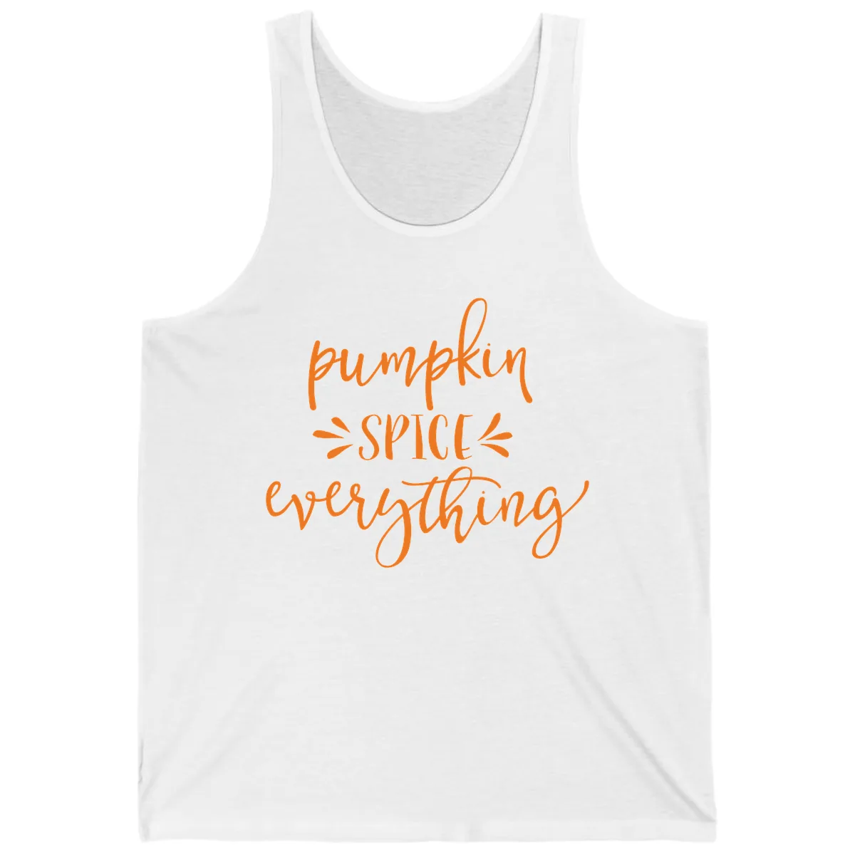 Pumpkin Spice Everything Fall Theme Tank in White