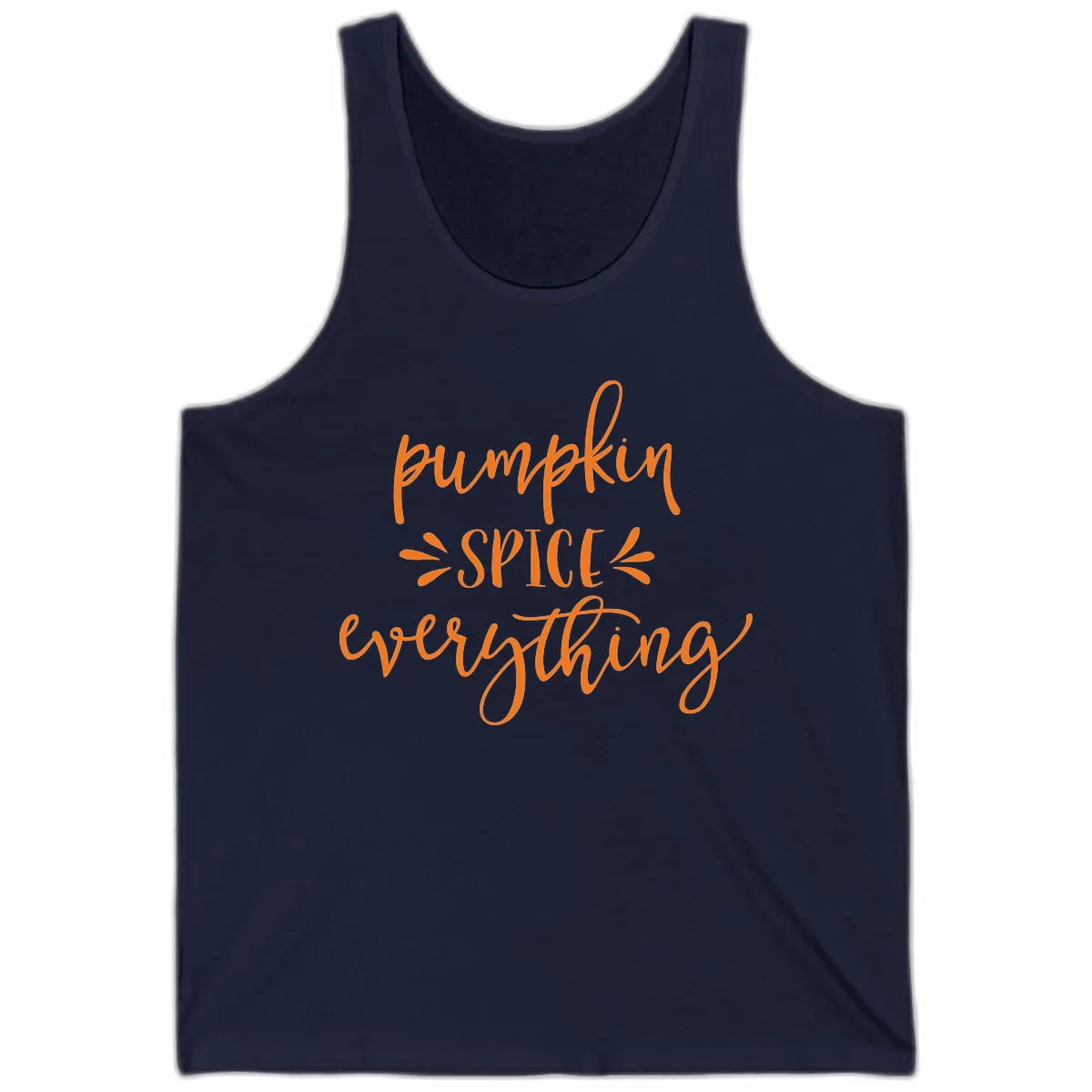 Pumpkin Spice Everything Fall Theme Tank in Navy